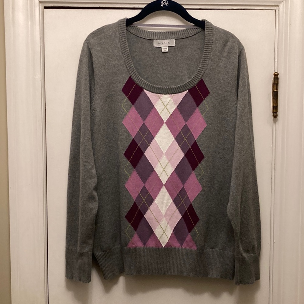 Gray with Pink Sweater 16